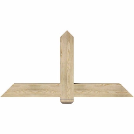 Ekena Millwork Eugene Rough Sawn Timber Gable Bracket, Douglas Fir, 60"W x 30"H x 6"D x 6"F, 12/12 Pitch GBW060X30X0606EUG00RDF